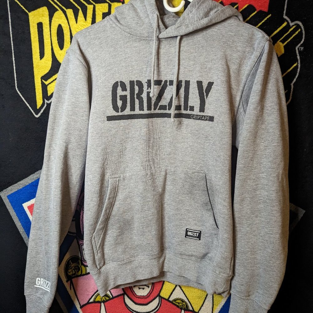 Gizzley Griptape Skateboards Gray Pullover Hoodie sz Small
